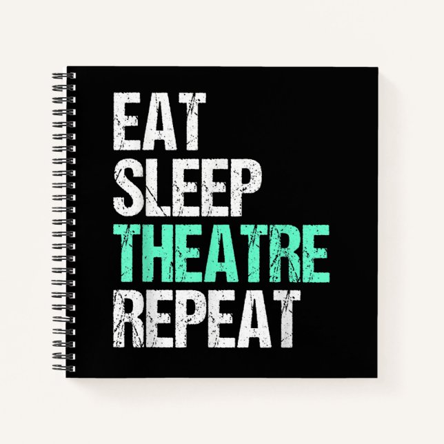 Eat Sleep Acter Repeat Funny Actor Actress Gift Notebook (Front)