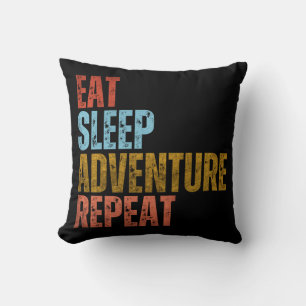 EAT SLEEP ADVENTURE REPEAT CUSHION