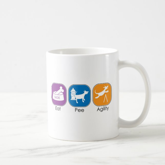 Eat Sleep Agility Pee Coffee Mug (Right)