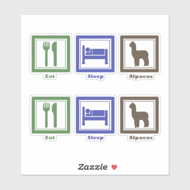 Eat Sleep Alpacas (Sheet)