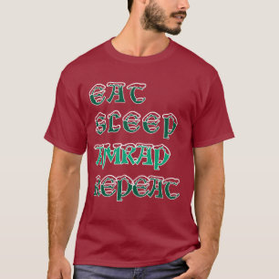 Eat Sleep AMRAP Repeat Christmas Fitness T-Shirt