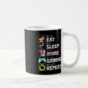 Eat Sleep Anime Gaming Repeat Kawaii Otaku Anime  Coffee Mug