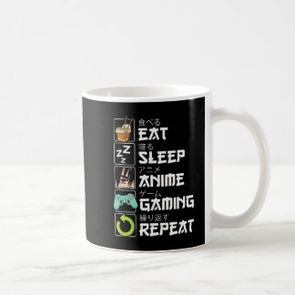 Eat Sleep Anime Gaming Repeat Kawaii Otaku Anime M Coffee Mug