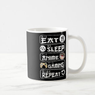 Eat Sleep Anime Gaming Shirt Repeat Kawaii Anime G Coffee Mug