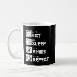 Eat Sleep Anime Repea, Anime Manga Men Women Pull Coffee Mug