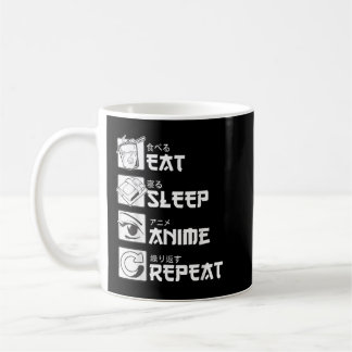 Eat Sleep Anime Repea, Funny Japanese Manga Gift T Coffee Mug