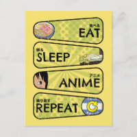 Eat Sleep Anime Repeat - Anime Icons & Kanji Japan