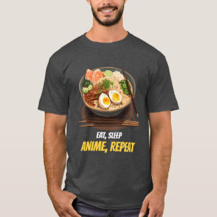 Eat Sleep Anime Repeat Anime Streetwear funny T-Shirt