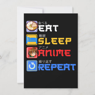 Eat Sleep Anime Repeat Gift Idea Cosplayer Invitation