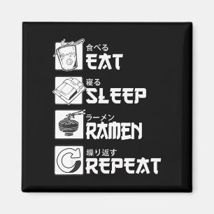 Eat Sleep Anime Repeat Gift Idea Cosplayer Magnet