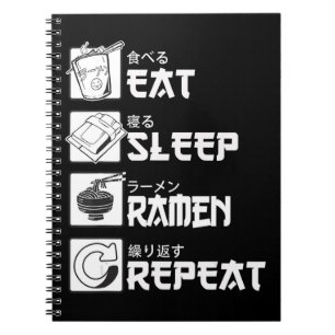 Eat Sleep Anime Repeat Gift Idea Cosplayer Notebook