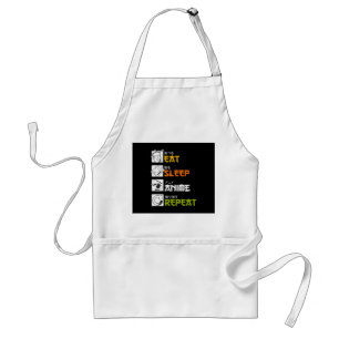 Eat Sleep Anime Repeat Gift Idea Cosplayer Standard Apron