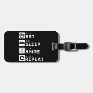 Eat Sleep Anime Repeat Japanese Manga Lover Luggage Tag