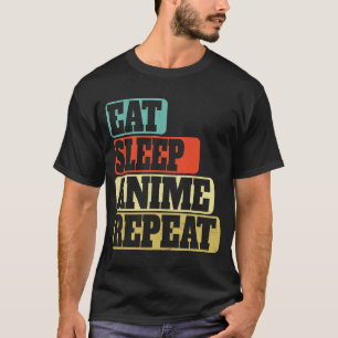 Eat Sleep Anime Repeat Ramen Kawaii Japanese Manga T-Shirt
