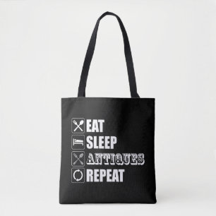 Eat. Sleep. Antiques. Repeat Tote Bag