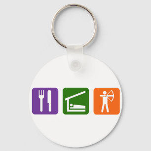 Eat Sleep Archery! Key Ring