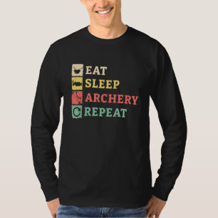 Eat Sleep Archery Repeat Arrow Bow Hunting T-Shirt
