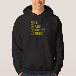 Eat Sleep Archery Repeat Simple Minimalist Archer  Hoodie