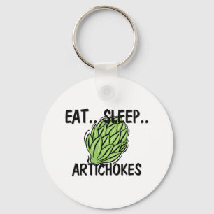 Eat Sleep ARTICHOKES Key Ring