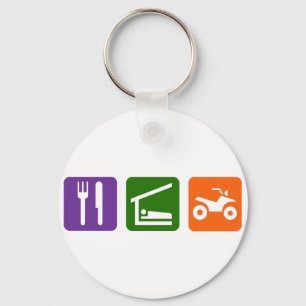 Eat Sleep ATV Key Ring