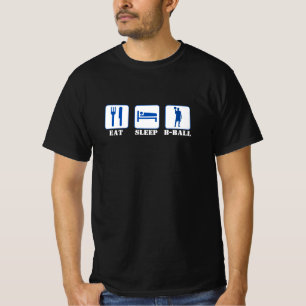 Eat Sleep B-Ball - Basketball - Blue T-Shirt