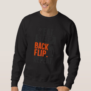 Eat Sleep Back Flip Repeat Gymnast Gymnastic Parko Sweatshirt