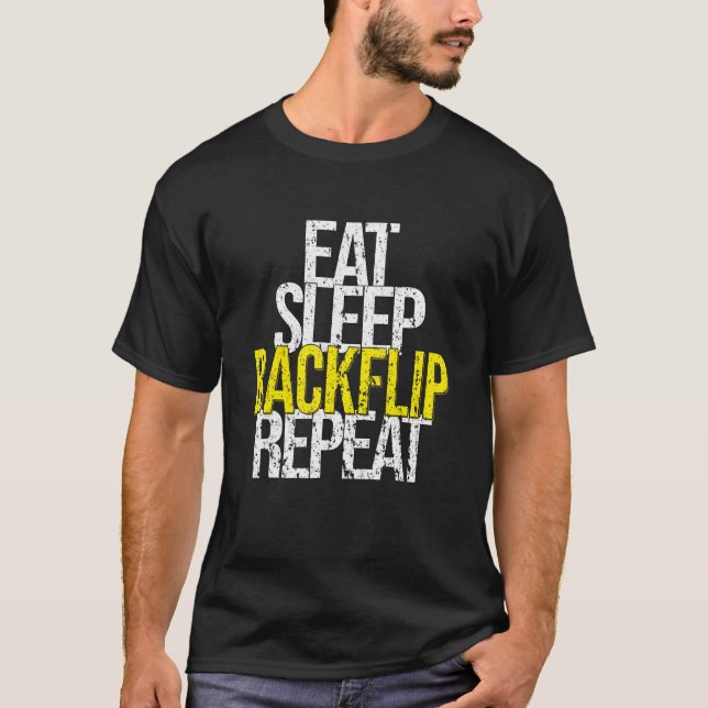 Eat Sleep Backflip Repeat Acrobat Costume Women T-Shirt (Front)