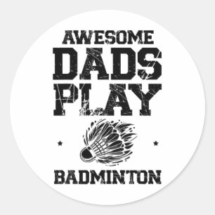 Eat Sleep Badminton Repeat Shuttle Racket  Classic Round Sticker