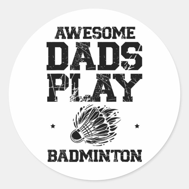 Eat Sleep Badminton Repeat Shuttle Racket  Classic Round Sticker (Front)