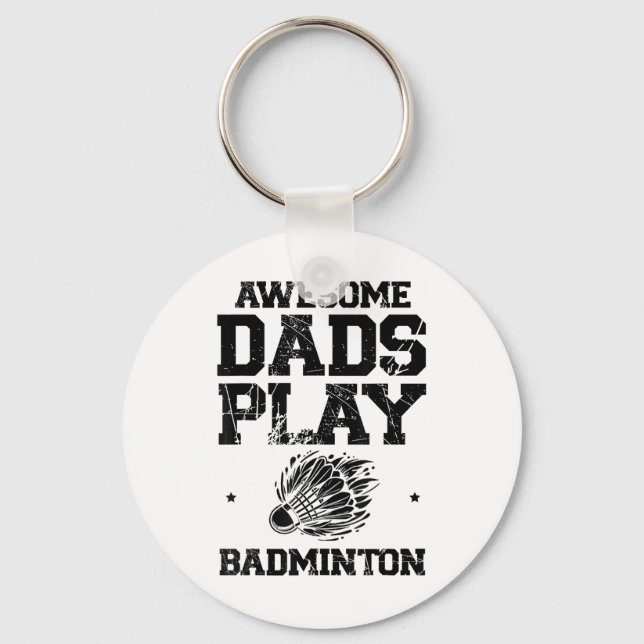 Eat Sleep Badminton Repeat Shuttle Racket  Key Ring (Front)