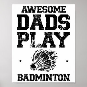 Eat Sleep Badminton Repeat Shuttle Racket  Poster