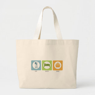 Eat Sleep Bake! Large Tote Bag