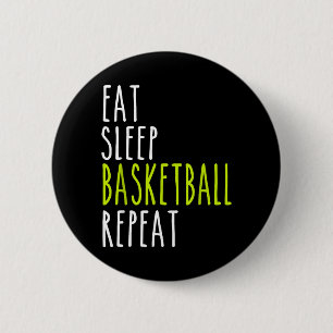 Eat Sleep Basball Repeat 6 Cm Round Badge