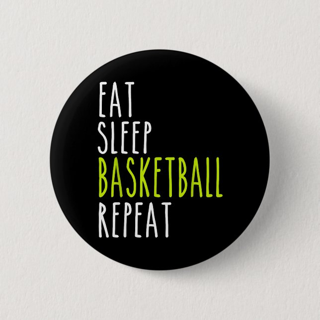 Eat Sleep Basball Repeat 6 Cm Round Badge (Front)