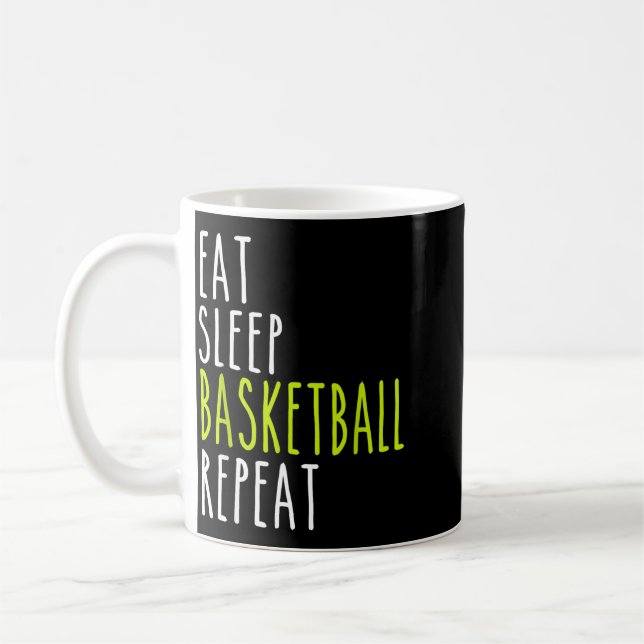 Eat Sleep Basball Repeat Coffee Mug (Left)
