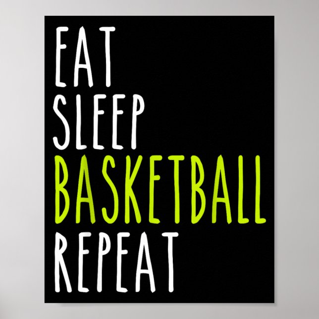 Eat Sleep Basball Repeat Poster (Front)