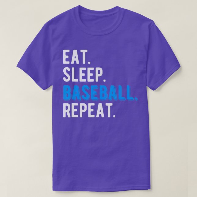 Eat Sleep Baseball Cool Player Coach Fan Cool Funn T-Shirt (Design Front)