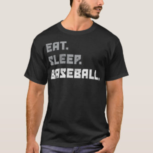 Eat Sleep Baseball Funny Cute Graphic Baseball T-Shirt