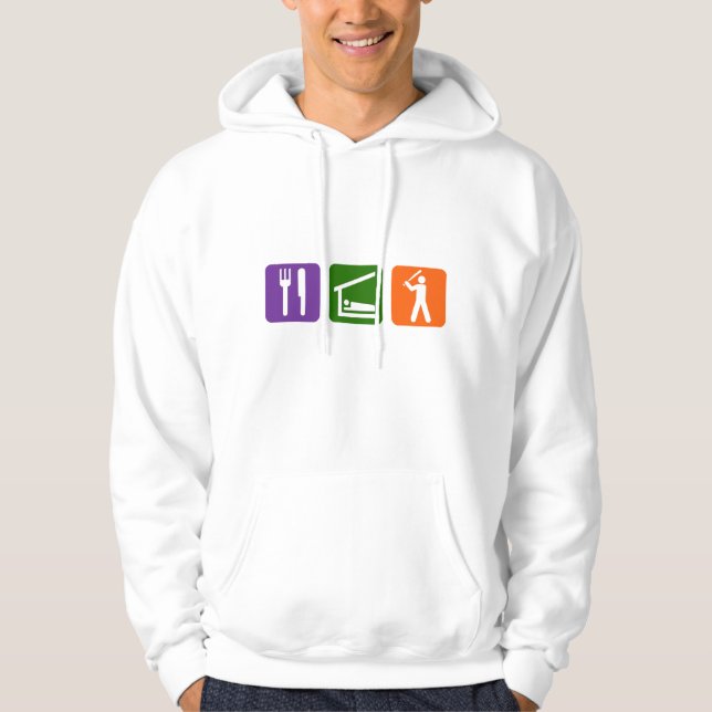 Eat Sleep Baseball Hoodie (Front)