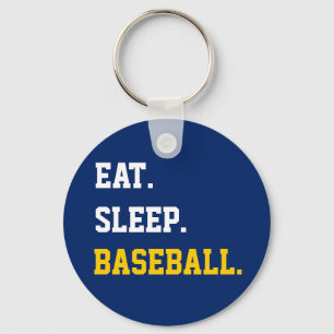 Eat Sleep Baseball Key Ring