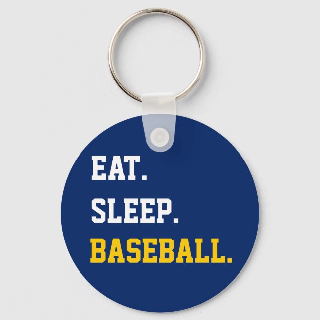 Eat Sleep Baseball Key Ring (Front)