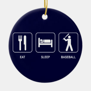Eat Sleep Baseball Ornament