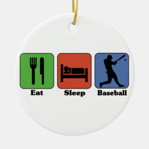 Eat Sleep Baseball ornament
