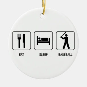 Eat Sleep Baseball Ornament