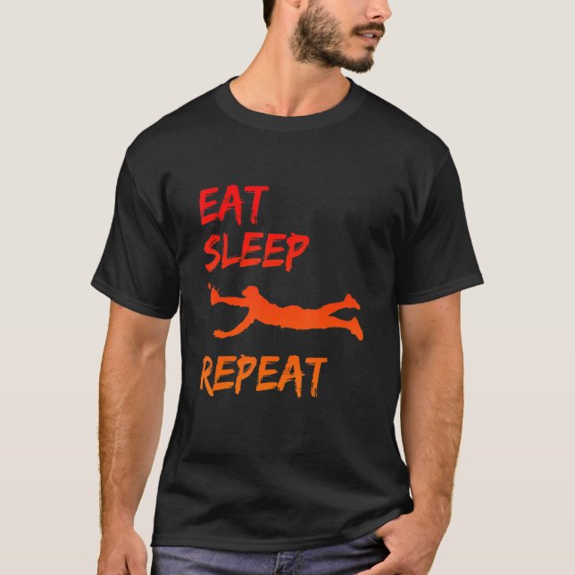 Eat Sleep Baseball Repeat Baseball Player  Basebal T-Shirt (Front)