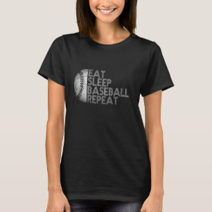 Eat Sleep Baseball Repeat Baseball Player Basebal T-Shirt
