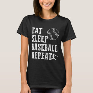 Eat Sleep Baseball Repeat Batter Life Srts Hustle  T-Shirt
