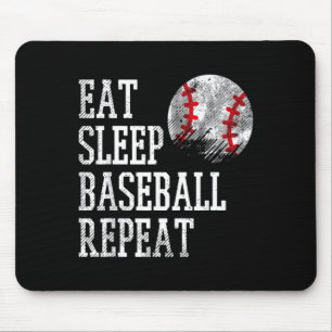 Eat Sleep Baseball Repeat Coach Team Player Men W Mouse Pad