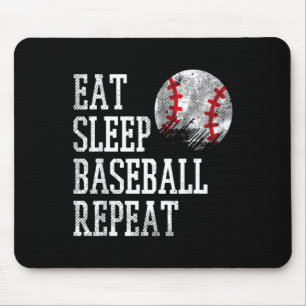 Eat Sleep Baseball Repeat Coach Team Player Men W  Mouse Pad