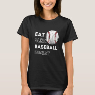 Eat Sleep Baseball Repeat Costume Player Baseball T-Shirt